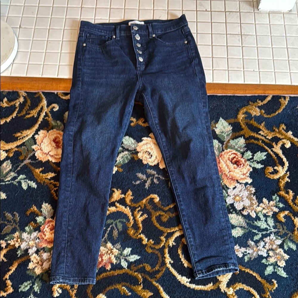 LOFT the 5 button skinny  Ankle  Jeans in‎ Classic Blue